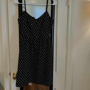 Jcrew black and white polka dot dress